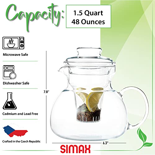 Simax Glass Tea Pot With Infusion Loose Leaf Tea Pot Glass Tea