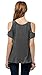 Urban CoCo Women's Vogue Shoulder Off Wide Hem Design Top Shirt - Large - Dimgray