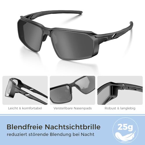 ARAS Sunglasses Men & Women Polarised for Driving, TR90 Lightweight Flexible Frame Sports Glasses, Adjustable Nose Pads, Sports Sunglasses-Men UV400 Fishing and Mountaineering