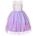 Molliya Unicorn Costume Dress Girl Princess Pageant Party Dresses Flower Evening Gowns Tutu Fancy Dress(Light Purple, 7T-8T)