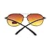 Black HD Vision Aviator Sunglasses