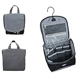 Hanging Toiletry Bag Organizer w/ Swivel Hook for Travel Camping Clearance Sales Gym,Gray