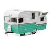 Shasta Airflyte 15' Camper Trailer Green for 1/24 Scale Model Cars and Trucks 1/24 by Greenlight 18227