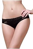METWAY Women's Mulberry New Silk Translucent Lace L-rise Panties
