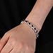 EVER FAITH Red Ruby CZ July Birthstone Gorgeous Heart-Shaped Roman Tennis Bracelet for Women, Prom