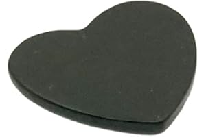 YITANA Shungite Mobile Phone Plate Anti Radiation Sticker Shungite Protection Shungite Stone Heart Shape Sticker (Black 1 pcs