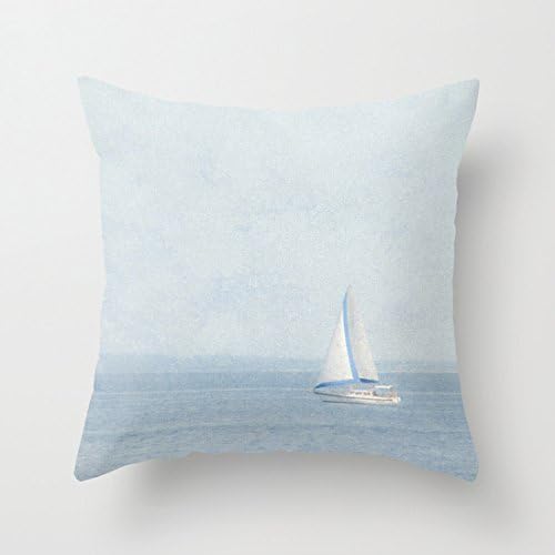Sailboat standard canvas throw pillow covers cushion covers decorative pillow...