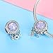 WOSTU 925 Sterling Silver Exquisite Charms Pink Love Heart Bead Charm for Bracelets The Key of Heart Charms Beads for Women (Purple)