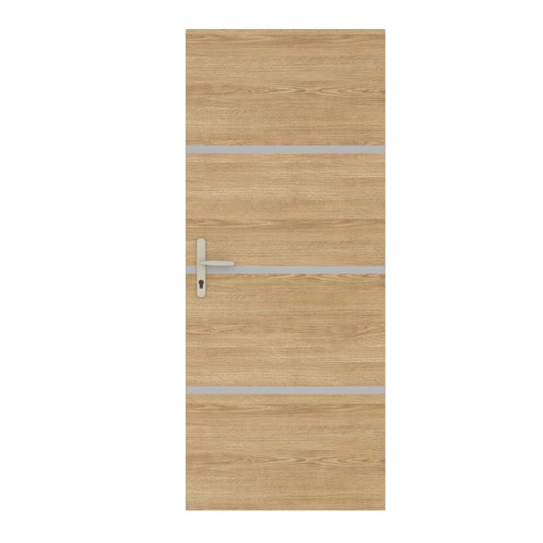 NORDLINGER PRO Kit di ristrutturazione per porte decoro rovere e profili in alluminio - Modello Non incollato