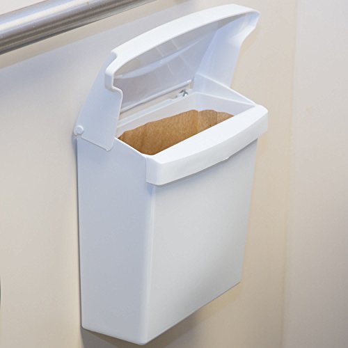 Commerical Business Restroom Bathroom Janitorial Personal Dispensers Leak Proof 8.75" x 8" Wax Coating Kraft Sanitary Napkin Paper Receptacle Disposable Bags Feminine Hygiene Liner- 50/Pack