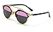 GAMT New Fashion Cateye Polarized Sunglasses For Women Classic Style (Gold Black Frame Pink-grey lens)