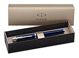 Parker - IM Royal Blue CT Fountain-Pen, Chrome Trims, Steel Medium Nib.