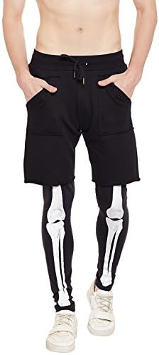 FUGAZEE Men's Skeletal Layered Sweatpants