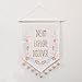 Carter's Woodland Meadow Dream, Explore, Discover Floral Hanging Wall Banner Decor, Pink/Aqua/White