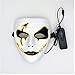 Circle Circle El Wire Glowing LED Halloween Masks (Yellow)