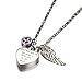 AMIST Birthstone God Has You in His Arms Urn Necklaces for Ashes Pet Cremation Jewelry for Ashes Cremation Urn Necklaces for Ashes for Women Keepsake Necklace for Ashes Alexandrite