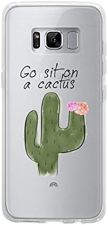 Samsung Galaxy S8 Soft case transparent Cactus in Blossom