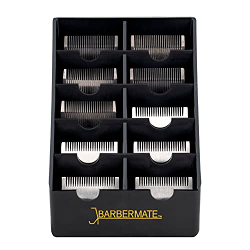 BarberMate Blade Rack Storage Tray Holds 10 Clipper, Black Pricepulse