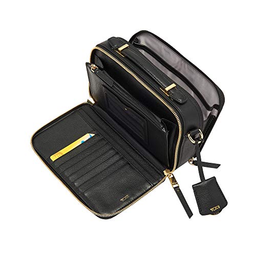 TUMI Voyageur Aberdeen Leather Crossbody Cross Body Bag Black