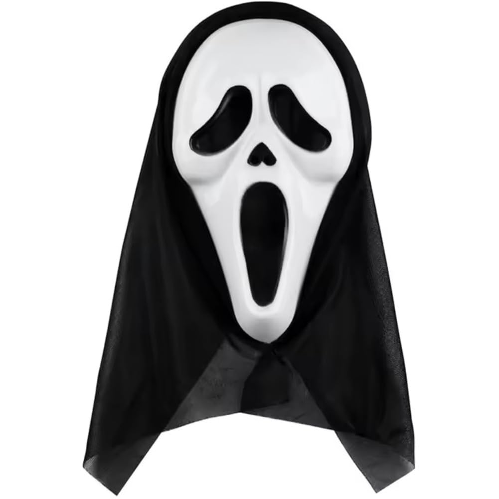 Boolavard Halloween Mask Scary Skull Mask Horror Full Head Masque Halloween Decorations Costume Creepy Cosplay Prop