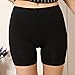 Liang Rou Women's Ultra Thin Stretch Short Leggings Plain Black L