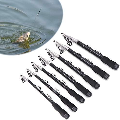 tiyee Fishing Rod Portable Mini Ultra Short Telescopic Sea Pole Casting Craft 1m-2.3m for Travel Surf Saltwater Freshwater Bass Boat Fishing