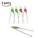 Zehhe 5 Pairs Easy to Use Cheater Training Chopsticks for Children and Adults , 1 Pcs Wood Spoon (5pairs)