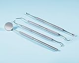Dental Kit Mirror Hygiene Kit Toothpick Tartar Scraper Tools Plaque Remover, Professional Surgical Grade elco stainless steel cleaner, Braces Dog Orthodontic oral hygiene 4 Tool Kit by Diamond Driven
