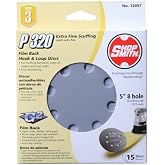 Shopsmith 5 in. Aluminum Oxide Hook and Loop Sanding Disc 320 Grit Extra Fine 15 pk