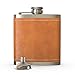 Flask Brown Leather, Hip Flask,2PCS
