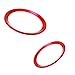 x xotic tech Front Hood Rear Trunk Emblem Logo Surrounding Ring Decoration Covers Trim Compatible with BMW 3 4 Series M3 M4 E36 E46 E90 (Red) - 2pcs 82mm & 75mm