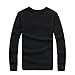 CYZ Men's Thermal Long Sleeve Crew Top-Black-L