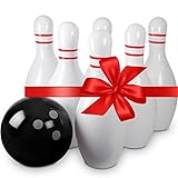 Family Games Bowling Inflatable Toys – Giant Yard Party Outdoor Games for All Ages - Family Fun Pack Indoor Backyard Lawn Carnival Kids Adults Game Toy Set Includes Jumbo Bowling Ball and 6 Large Pins