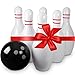 Family Games Bowling Inflatable Toys – Giant Yard Party Outdoor Games for All Ages - Family Fun Pack Indoor Backyard Lawn Carnival Kids Adults Game Toy Set Includes Jumbo Bowling Ball and 6 Large Pins