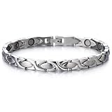 Steel Ladies Magnetic Bracelet with Magnets, Free Link Removal Kit