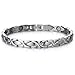COOLSTEELANDBEYOND Steel Ladies Magnetic Bracelet with Magnets, Free Link Removal Kit