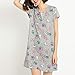 ENJOYNIGHT Women's Sleepwear Cotton Sleep Tee Short Sleeves Print Sleepshirt (X-Large, Cat)