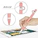Silicone Case for Apple Pencil Holder Sleeve Skin Pocket Cover Accessories for iPad Pro, Soft Grip Pouch with Charging Cap Holder and 2 Protective Nib Covers(Rubber Pink)