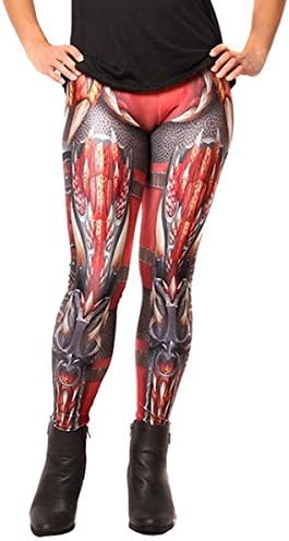 Mosszra Dragon Armor Digital Print Fashion Stretch Pants Tights Leggings