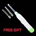 Airgoesin 2 Stainless Steel Tonsil Stone Removal Picks Tonsillolith Premium Tool Oral Cleaner +1 Irrigation Syringe with a Case and a LED Tonsil Remover Tool