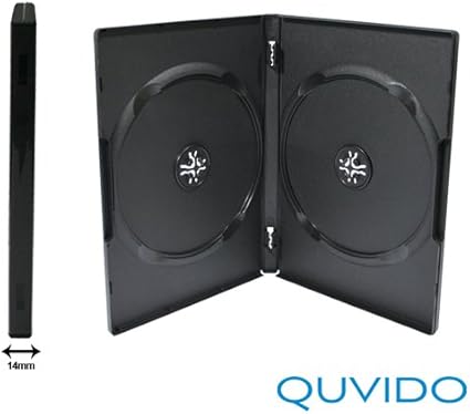 50 quvido Caja DVD Negro Doble 2 CDs/DVDs 14 mm: Amazon.es: Informática
