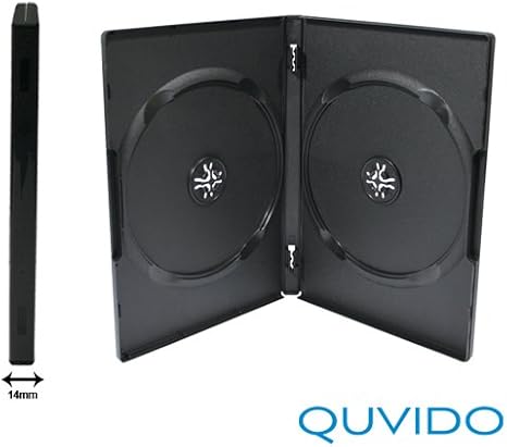 50 quvido Caja DVD Negro Doble 2 CDs/DVDs 14 mm: Amazon.es: Informática