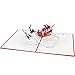 Lovepop Santa Sleigh Classic Pop Up Card - Pop Up Christmas Cards, Greeting Cards, 3D Card, Christmas Cards, Pop Up Holiday Card, Santa Card, 3D Card Christmas