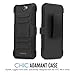 HTC One A9 Case, MoKo Shock Absorbing Hard Cover Ultra Protective Heavy Duty Case with Holster Belt Clip + Built-in Kickstand for HTC One A9 5.0 Inch (2015) - Black