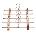 Koobay 10PS/LOT 14“ Shiny Metal Rose Copper Gold Clips Pants Hangers Trousers / Skirt Hang rack with Swivel Hook