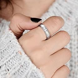 Shop LC 925 Sterling Silver Fidget Ring Men Spinner