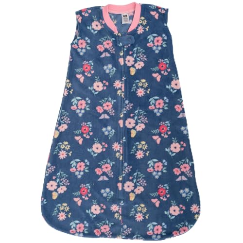 Hudson Baby Infant Girls Fleece Sleeping Bag, Sack, Blanket, Blue Butterfly Flo…