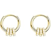 SLUYNZ 925 Sterling Silver Cartilage Hoop Earrings for Women Small Hoop Earrings Huggie Helix Piercing Hoop