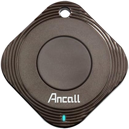 Ancall Smart Tracker, Bluetooth Item Locator, Key finder, Accelerometer Anti-lost Sensor, Camera Trigger, Selfie button, Audio recorder, Music Remote, Wallet Phone Tracker, Replaceable battery (Brown)