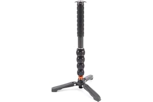 3 Legged Thing Alan 2.0 Kit Carbon Fibre Monopod - Travel-Friendly Camera Monopod for Professional Photographers and Videographers (Black)